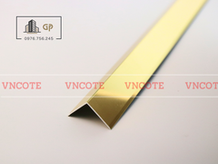 Nẹp nhôm chữ V25 màu vàng bóng