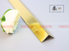 Nẹp nhôm chữ V25 màu vàng bóng