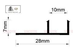 Nẹp tách khe vật liệu F10