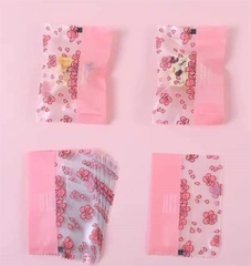 Túi kẹo chữ nhật hồng ngăn đôi 7*10cm
