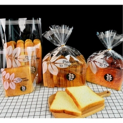 Túi bánh mì ngang lá hồng - 30x33cm