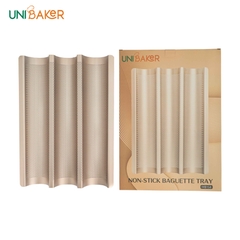 Khay bánh mì chống dính 3 sóng Unibaker MB158