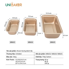 Khuôn loaf chống dính size nhỏ Unibaker MB603