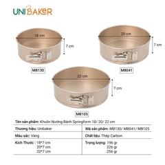 Khuôn nướng bánh Springform Unibaker MB041