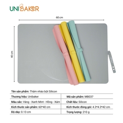 Thảm nhào bột silicon Unibaker MB037