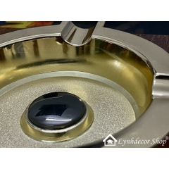 Gạt tàn Xì Gà - Cigar Cao Cấp GT004. Phong cách sang trọng, mầu vàng hoàng gia xa xỉ.