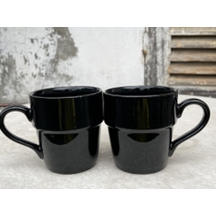 Bộ Âm đun nước khách sạn 5* mầu đên sang trọng, ấn tượng, bàn trà, cốc sứ pha trà.