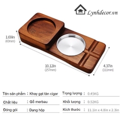 Gạt Tàn Xì Gà Kèm Đựng Ly LynhDecor