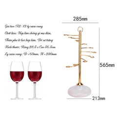 Giá Treo Hình Thang Loại 10 Ly Vang LynhDecor Thân Phale Đế Sứ NT024