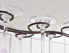 LynhDecor - Giá Treo Ly Rượu Vang Màu Đồng Giả Cổ Loại 8 Ly NT032B