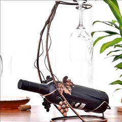 Giá Treo Ly Và Kệ Để Rượu Vang LynhDecor Màu Đồng Loại 4 Ly NT022A