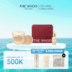 Bộ Cushion Trang Điểm Whoo Gongjinhyang Mi Luxury Golden Cushion Glow Special Set