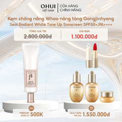 Kem chống nắng Whoo nâng tông Gongjinhyang Seol Radiant White Tone Up Sunscreen SPF50+,PA++++