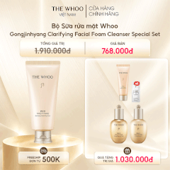 Bộ Sữa rửa mặt Whoo Gongjinhyang Clarifying Facial Foam Cleanser Special Set