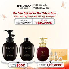 Bộ Sữa Tắm Và Dưỡng Cơ Thể Whoo Spa Scalp Aging Lift Shampoo Set
