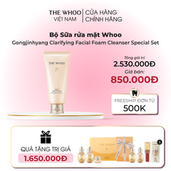 Bộ Sữa rửa mặt Whoo Gongjinhyang Clarifying Facial Foam Cleanser Special Set