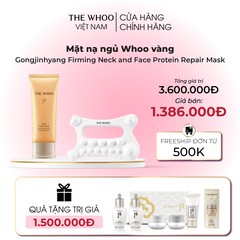 Mặt nạ ngủ Whoo vàng Gongjinhyang Firming Neck and Face Protein Repair Mask