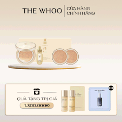 Bộ Cushion Trang Điểm Whoo Gongjinhyang Mi Luxury Golden Cushion Glow