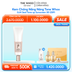 Kem chống nắng Whoo nâng tông Gongjinhyang Seol Radiant White Tone Up Sunscreen SPF50+,PA++++