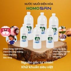 COMBO thùng 6 chai 1 Lít Nước muối điện hoá HomoSAN