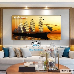 Tranh Tráng Gương Thuận Buồm Xuôi Gió Phong Thuỷ May Mắn Cho Gia Chủ - Mẫu 227TB