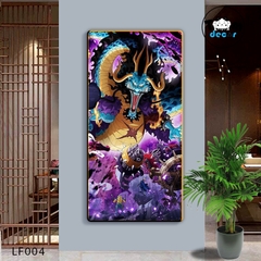Tranh Tráng Gương ONE PIECE Tranh Dọc Luffy-Zoro-Law-Sanji - Tranh Hải Tặc - LF004