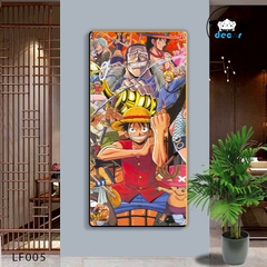 Tranh Tráng Gương ONE PIECE Tranh Dọc Luffy-Zoro-Law-Sanji - Tranh Hải Tặc - LF005