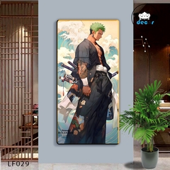 Tranh Tráng Gương ONE PIECE Tranh Dọc Luffy-Zoro-Law-Sanji - Tranh Hải Tặc - LF029
