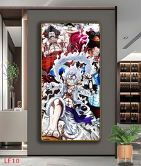 Tráng Gương ONE PIECE Tranh Dọc Luffy-Zoro-Law-Sanji - Tranh Hải Tặc - LF10