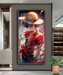 Tráng Gương ONE PIECE Tranh Dọc Luffy-Zoro-Law-Sanji - Tranh Hải Tặc - LF17