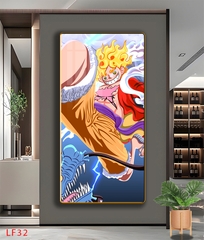 Tráng Gương ONE PIECE Tranh Dọc Luffy-Zoro-Law-Sanji - Tranh Hải Tặc - LF32