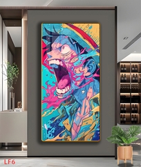 Tráng Gương ONE PIECE Tranh Dọc Luffy-Zoro-Law-Sanji - Tranh Hải Tặc - LF6