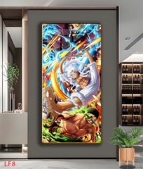 Tráng Gương ONE PIECE Tranh Dọc Luffy-Zoro-Law-Sanji - Tranh Hải Tặc - LF8