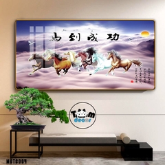 Tranh Tráng Gương Mã Đáo Thành Công - MDTC004 - Tomdecor