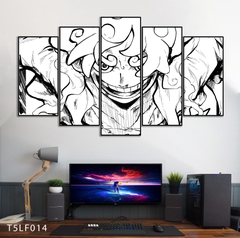 Tranh Luffy Gear 5 Ghép Hiệu Ứng Neon Tráng Gương Dán Tường,Tranh Canvas,Tráng Gương Nhựa Formex 5mm - Tranh One Piece T5LF014