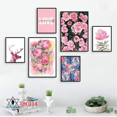 Tranh ghép 6 bức nghệ thuật decor phòng đẹp - TDC014