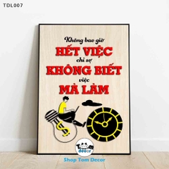 Tranh Động Lực 30x40,40x60,60x90cm Tranh Canvas Có Khung Composite Treo Tường Tranh Slogan Động Lực - TDL007