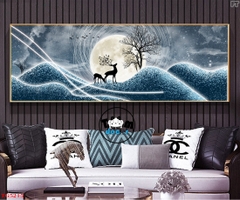 Tranh Trừu Tượng Tráng Gương Khổ Ngang Mẫu Hiện Đại - TG5215