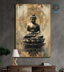 Tranh Tráng Gương Phật Giáo Phật Bình An Tranh Tráng Gương Cao Cấp - TGPG11
