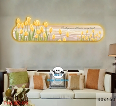 Tranh Led 3D Hoa Tulip Decor Tranh Tráng Gương Có Remot Điều Khiển Từ Xa - THL3D-03