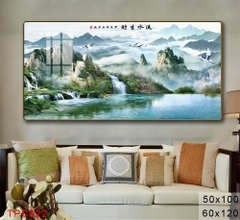 Tranh Sơn Thuỷ Tranh Phong Cảnh Cao Cấp Tranh Tráng Gương,Tranh Canvas - TPC022