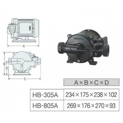 Máy bơm tăng áp điện tử Hanil HB 205A (250w) - Nhập khẩu Hàn Quốc