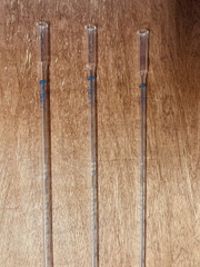 Buret thủy tinh khóa nhựa PTFE 10ml, Class A, Hãng OMSONS GERMANY