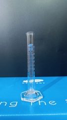Ống đong thủy tinh 10ml Class A, đế lục giác, Hãng OMSONS GERMANY