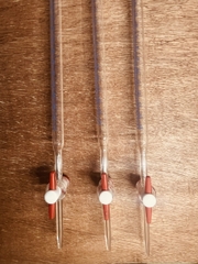 Buret thủy tinh khóa nhựa PTFE 25ml, Class A, Hãng OMSONS GERMANY
