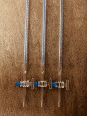 Buret thẳng khóa thủy tinh 50ml, Class B, Hãng OMSONS GERMANY