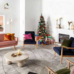 BRUNA, BT_007, Bàn trà phòng khách phong cách hiện đại, 60x60x32cm, Plywood phủ Veneer, Nội thất Nhà trên cao