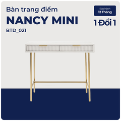 NANCY MINI, Bàn trang điểm nhỏ gọn sang trọng, BTD_021, 100x40x75cm, Plywood phủ Veneer, Nội thất Nhà Trên Cao