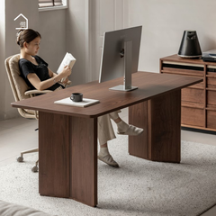 SOLIN, BA_001, Bàn ăn thanh lịch sang trọng, 140x80x76cm, plywood phủ veneer, Nội thất Nhà Trên Cao