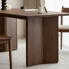 SOLIN, BA_001, Bàn ăn thanh lịch sang trọng, 140x80x76cm, plywood phủ veneer, Nội thất Nhà Trên Cao